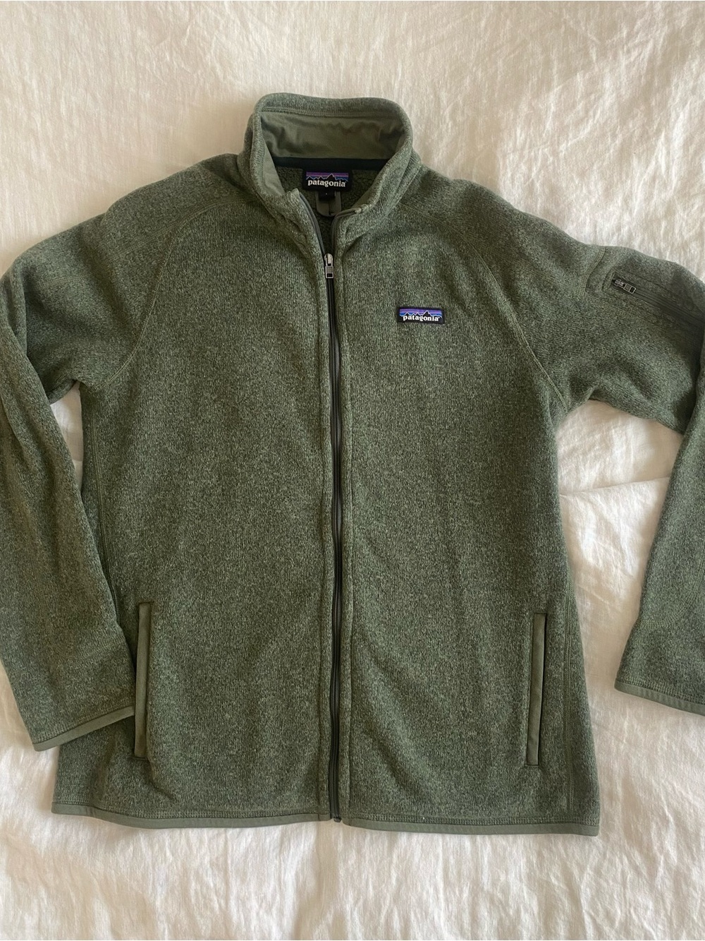 Patagonia Olive Green Full-Zip Fleece Jacket
